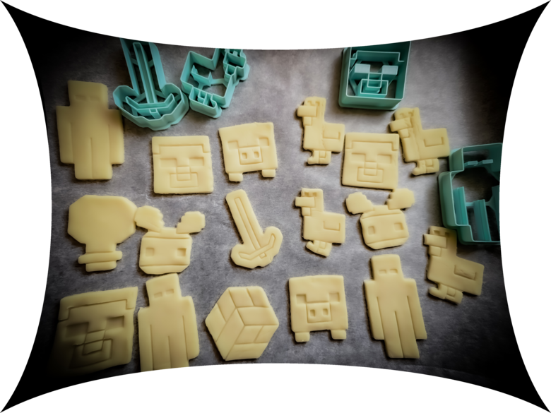 8 formiņu komplekts Minecraft stilā